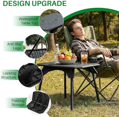 TOPCHANCES Folding Camping Table Outdoor,Ultralight Aluminum Camping Tables Multifunctional Portable Folding Table with Carrying Bag for Holiday Festival Camping Travel Picnic Grilling - Image 6