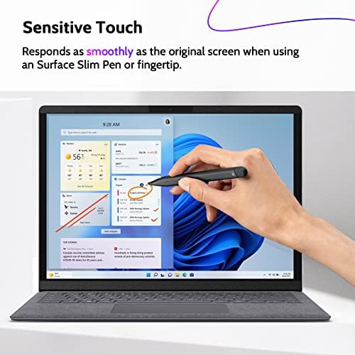 Peslv Magnetic Privacy Screen Surface Laptop 6/5/4/3/2/1 15 Inch, Removable Anti Blue Light Glare Filter, Black Security Private Apy Block Protector - Image 6