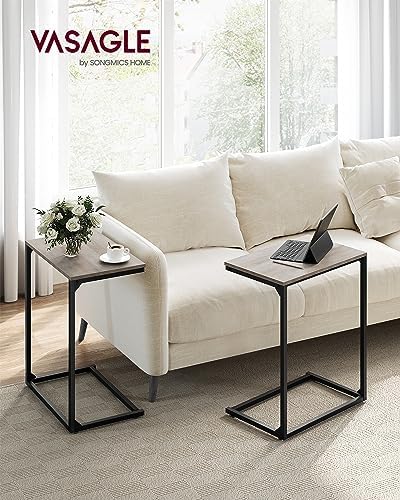 VASAGLE C Shape End Table for Couch or Sofa, Industrial Small Side Table - Image 2