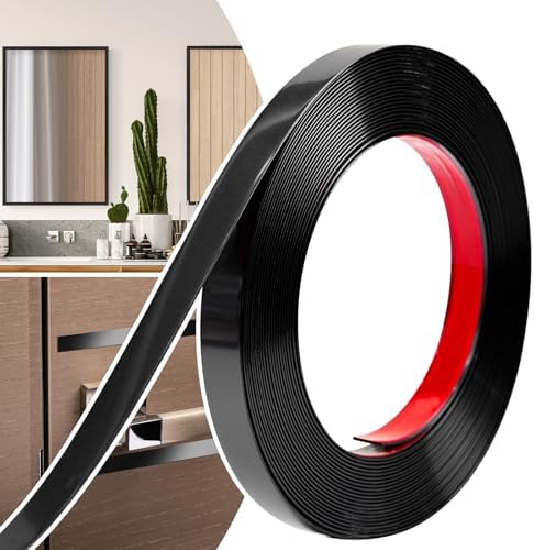 0.79in x 40Ft Peel and Stick Wall Molding Trim Matte Black by JSIWOTH