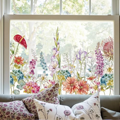 ADD.HERES Stained Glass Window Film, Window Film Decorative, 17.5 x 78.7 in by ADDHERES