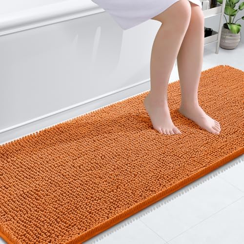 OLANLY Bathroom Runner Rugs 70x24, Extra Soft Absorbent Chenille Bath Rugs by OLANLY