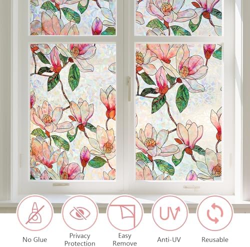 Kromapolis Window Privacy Film, Stained Glass Sticker, 35.4" x 157.4" - Image 5