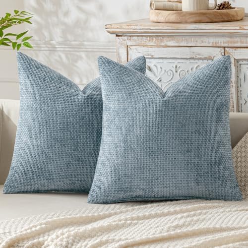 MIULEE Decorative Couch Throw Pillow Covers 18x18 Inch Coastal Blue 2 Pack by MIULEE