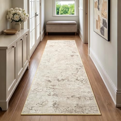 Toneed Washable 2x6 Non-Slip Abstract Runner Rug for Hallway Kitchen - Image 4