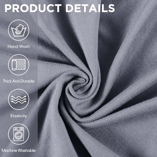 Peryiter 3 Pcs Couch and Loveseat Sofa Covers,Light Gray,Milk Silk - Image 4