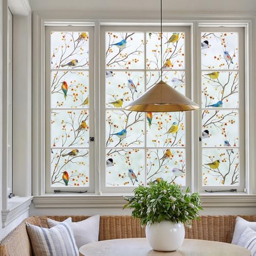 DKTIE Country Rustic Stain Glass Window Film for Glass 35.4" x 78.7" - Image 3