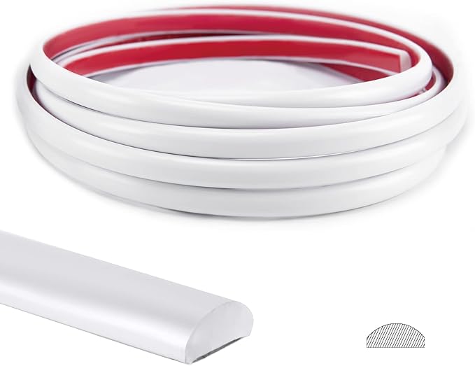Art3d 10 ft Peel and Stick Tile Edge Trim, Backsplash Corner Decor, White by Art3d