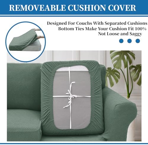 XINEAGE 3-Piece Stretch Sofa Cover, Washable Couch Covers for Dog - Image 6