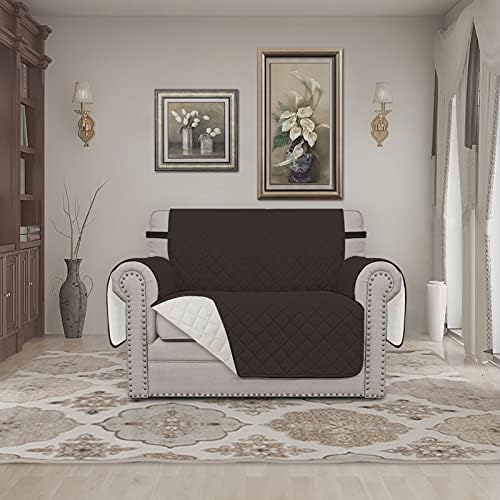 Easy-Going Reversible Couch Cover, Oversized Chair, Chocolate/Ivory - Image 2