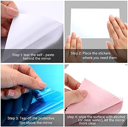 Zonon 10 Pieces Flexible Mirror Sheets Self Adhesive,4 X 6 Inches - Image 2