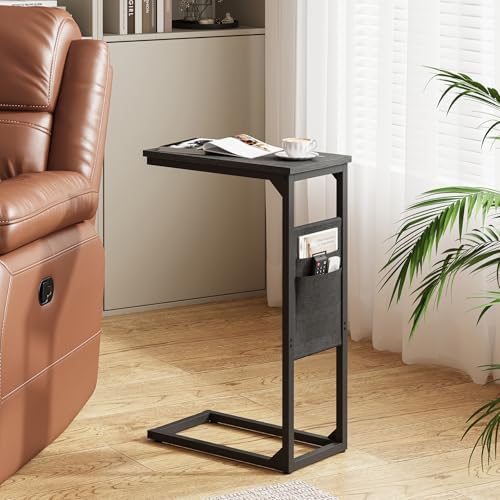 TUTOTAK C Shaped End Table, Side Table for Couch, Sofa Table - Image 6