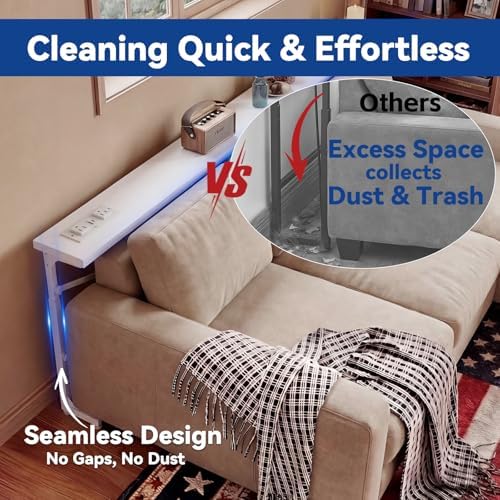 78.8 Inch Behind Couch Table with 2 AC Outlet, Narrow Console Table - Image 5