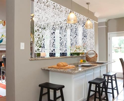 12+4PCS KEIBIKEIDI Hanging Room Divider Screens Made of Environmentally PVC, Simple and Modern White Hanging Panel Screen for Decoration Home, Livingroom,Bedroom, Kitchen, Dining Room,Hotel and Bar - Image 4
