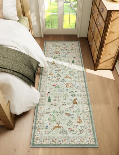 Machine Washable Kitchen Runner Rugs: 2'6"x8' Hallway Runner Non Slip Low Pile Stain Resistant Soft Carpet Runner Rugs for Bedroom Hallway Indoor Entryway Kitchen Laundry Room Beside Farmhouse - Image 6