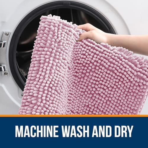OLANLY Large Bathroom Rugs 50x30, Extra Soft Absorbent Chenille Bath Rugs - Image 5