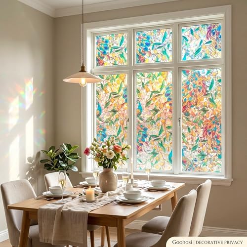 Peacock 3D Prism Stained Glass Window Film Privacy Anti UV 35x157in - Image 3