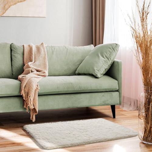 Ophanie Small Ivory Entryway Throw Rugs for Bedroom, 2x3 Mini Area Rug, Affordable Non Slip Fluffy Carpet, Fuzzy Soft Living Room Rugs, Home Decor Aesthetic, Nursery - Image 6