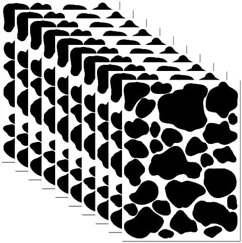 AOWDIAO 280 Pieces Cow Print Stickers Peel and Stick Vinyl Decals for Wall, Car, Laptop, Water Bottle & Home Decor by AOWDIAO