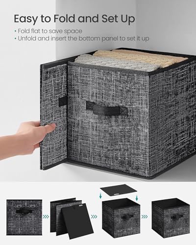 SONGMICS Storage Cubes, Set of 10, 11-Inch Foldable Closet Organizers - Image 6