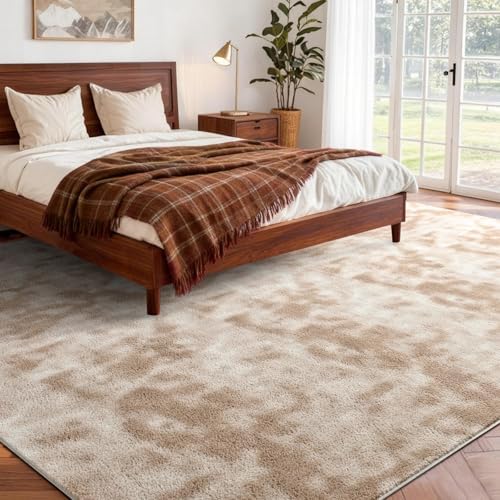 6x9 Large Tie-dye Light Tan Area Rug Non-Slip Washable for Living Room - Image 2