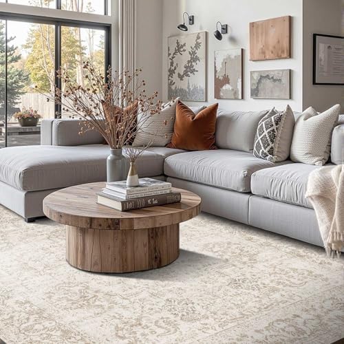 Rugxara 8x10 Area Rugs,Neutral Large Rugs for Living Room(Beige Brown) - Image 3