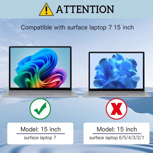 ZOEAGG Privacy Screen for Surface Laptop 15 inch, Removable Surface Laptop 7 Privacy Screen, Reusable/Easy Installation/Anti-Spy/Anti-Glare/Anti Blue Light for Microsoft Surface Computer - Image 2