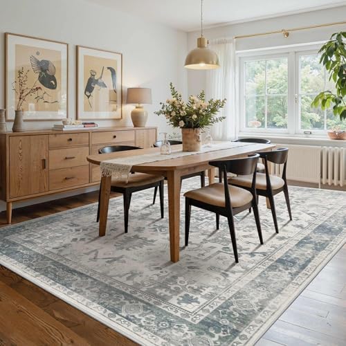 Rugxara 6x9 Washable Area Rug for Living Room,Light Blue Grey - Image 5