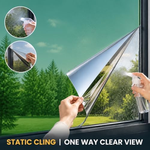 FILMGOO One Way Privacy Window Film Heat Control Mirror Tint 29.5inx13.1ft - Image 5