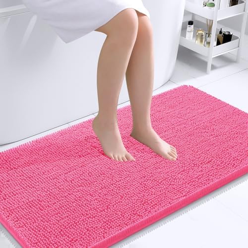 OLANLY Bathroom Runner Rugs 40x24, Extra Soft Absorbent Chenille Bath Rugs by OLANLY