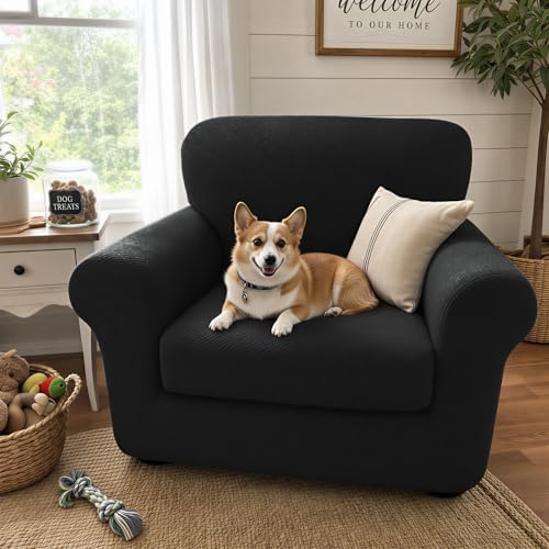 XINEAGE 2-Piece Stretch Armchair Sofa Cover, Washable Couch Covers for Dog - Image 3