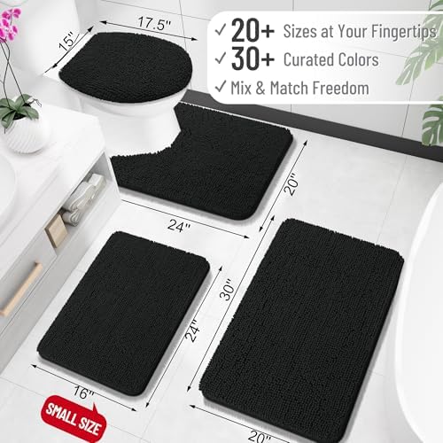 OLANLY Small Bathroom Rugs 30x18, Extra Soft Absorbent Chenille Bath Rugs - Image 2