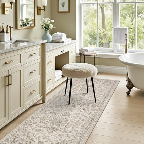 Hallway Runner Rug: 2.6x8 Kitchen Rugs for Living Room Brown Beige - Image 6
