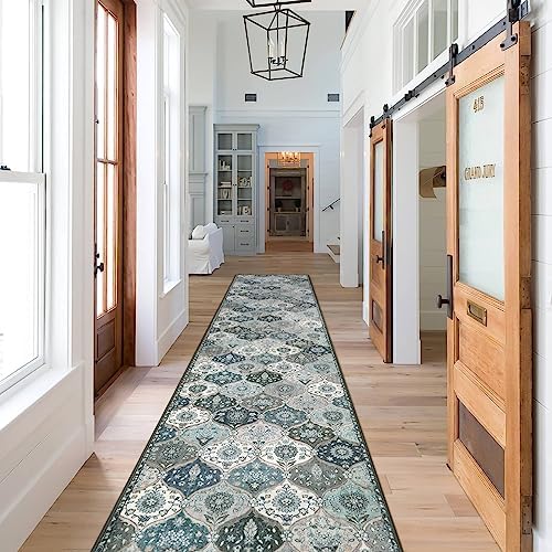 Lahome Moroccan Hallway Runner Rug Non Slip, 2x10 Washable Kitchen Runner by Lahome