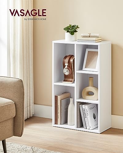 VASAGLE Set of 2 Bookshelves, 5 Cubes, 19.7 x 9.4 x 31.5 Inches - Image 2