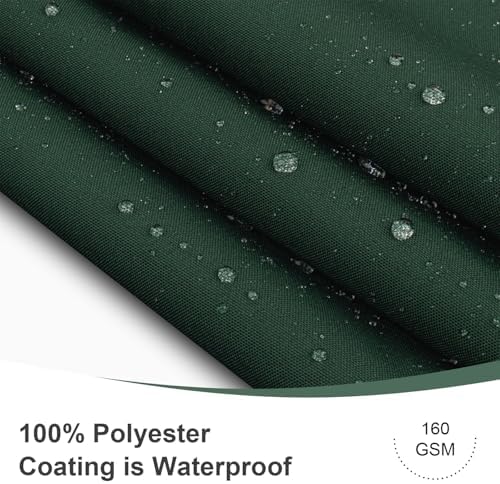 LOVE STORY 3' x 16' Waterproof Balcony Privacy Screen Cover, Dark Green - Image 3