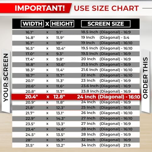 SightPro 24 Inch 16:10 Computer Privacy Screen Filter for Monitor - Privacy Shield and Anti-Glare Protector - Image 3