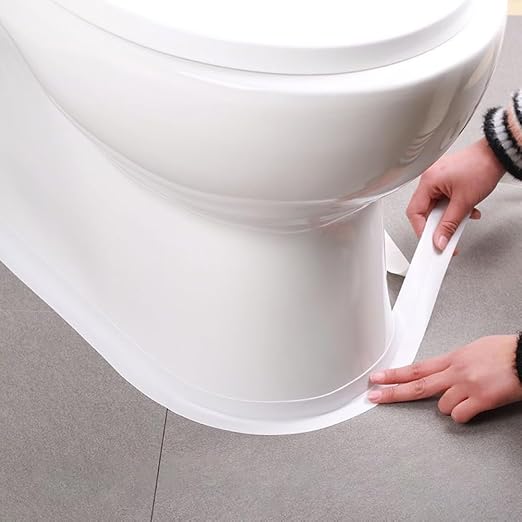 White Caulk Tape Self Adhesive Waterproof, Bathroom Peel & Stick Caulking Strip Floor Tile Wallpaper Toilet Tub Shower Wall Trim, DIY Project Renter Friendly Decor, Quick & Easy to Install in Minutes by Unknown