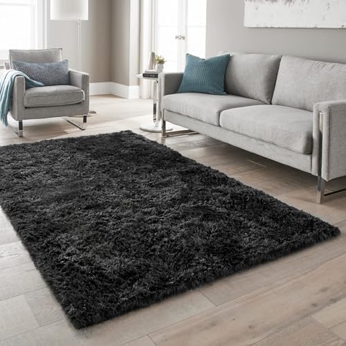 Ophanie Black Area Rug 5x7 Rugs for Living Room, Fluffy Furry Shaggy Fuzzy Rug, Carpets for Bedroom Shag Plush Soft Large, Kids Home Decor Aesthetic with Over 99 pcs Pile fibers - Image 5