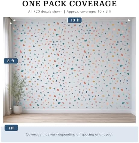720 Pcs Boho Terrazzo Stickers | Irregular Polka Dot Peel-and-Stick Vinyl Decals for Walls & Other Smooth Surfaces - Image 5