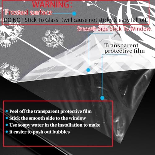 Bloss Frosted Window Privacy Film,Decorative Windows Films,35.4"x78.7" - Image 3