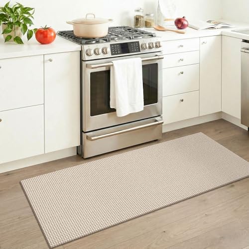KOZYFLY Runners for Hallways 2x5 ft Washable Kitchen Runner Non Slip Rubber Backed Hall Runners Cotton Entryway Runner Rugs for Indoor Backdoor Bedroom Kitchen, Ivory Beige - Image 3