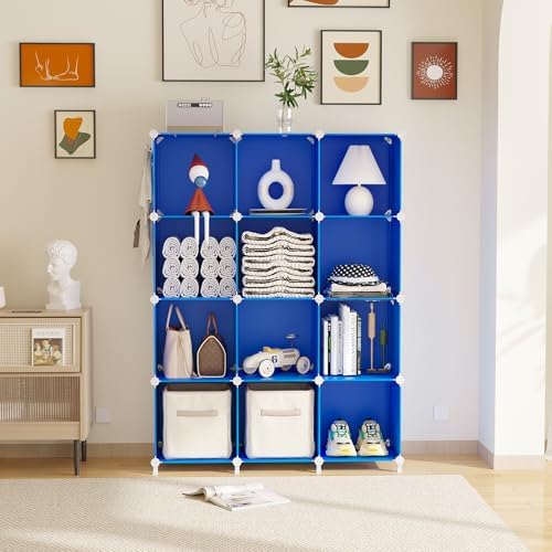 AWTATOS Cube Storage Organizer Closet Organizers 12 Cube Storage Shelves - Image 2
