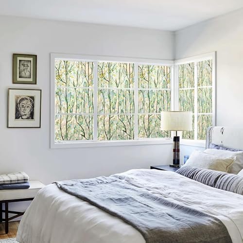 Finnez Window Privacy Film Stained Glass, Rainbow Grove 45.2″ x 78.7″ - Image 2