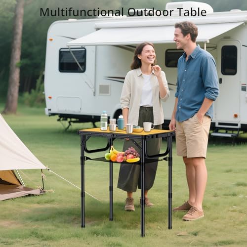 Anbte 2ft Camping Table Foldable, 24" x 16" Small Folding Table Portable - Image 2