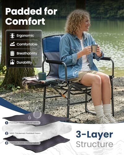 KingCamp Oversized Camping Directors Chair for Big & Tall Heavy Duty 440lbs - Image 6