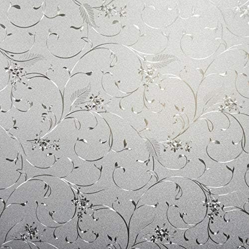 Niviy Window Privacy Film Decorative Static Cling Non-Adhesive, 17.7"x118" by Niviy