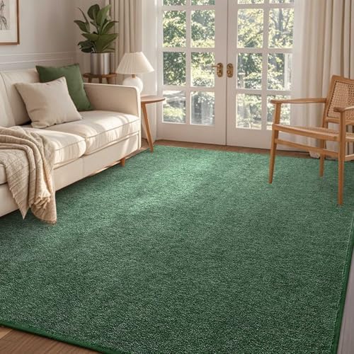 4x6 Green/White Area Rug Non-Slip Washable Soft for Bedroom Living Room by FinRe%CC%80cHome