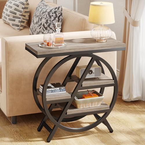 LITTLE TREE Set of 2 End Table, 4-Tier Narrow Side Table - Image 2
