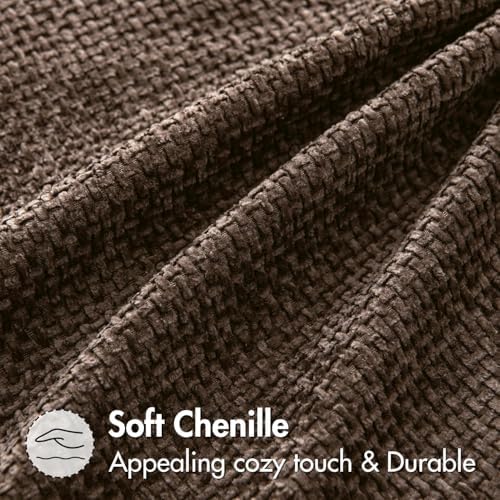 MIULEE Decorative Couch Throw Pillow Covers 22x22 Inch Dark Brown 2 Pack - Image 5